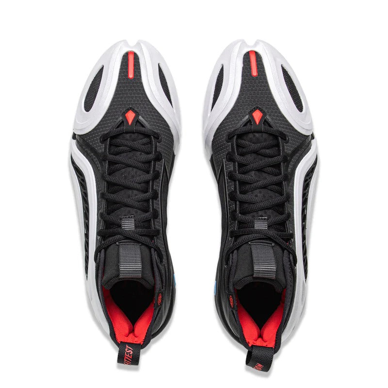 Top-down view of Li-Ning Bad Five Doom 1 Super Black basketball shoes