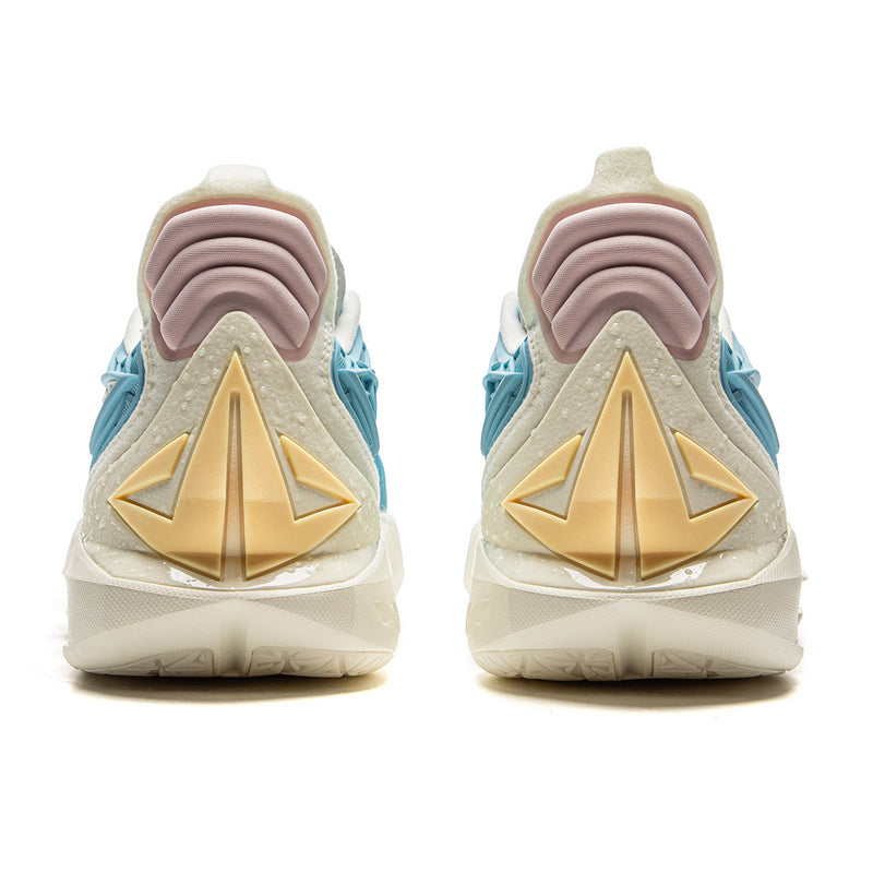 Li-Ning JB3 Blue White heel view showing shoe support structure