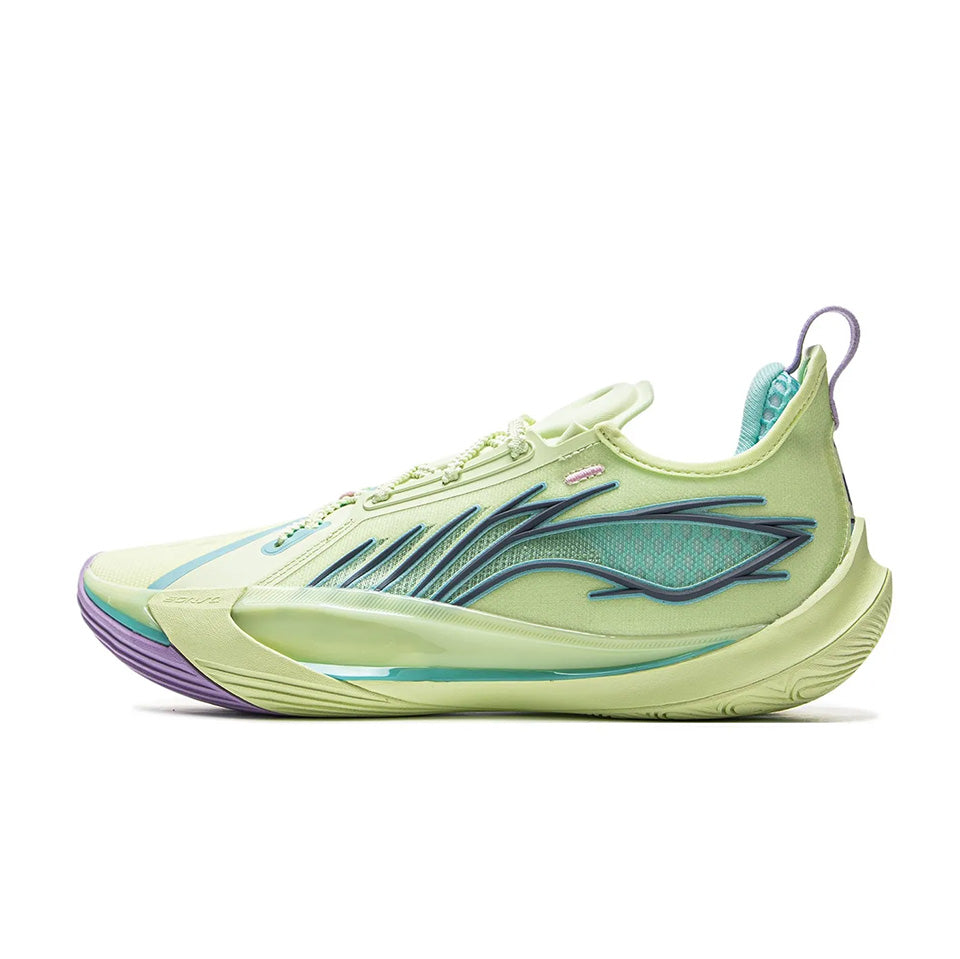 Li-Ning Sonic 13 Elf Green basketball shoes side view