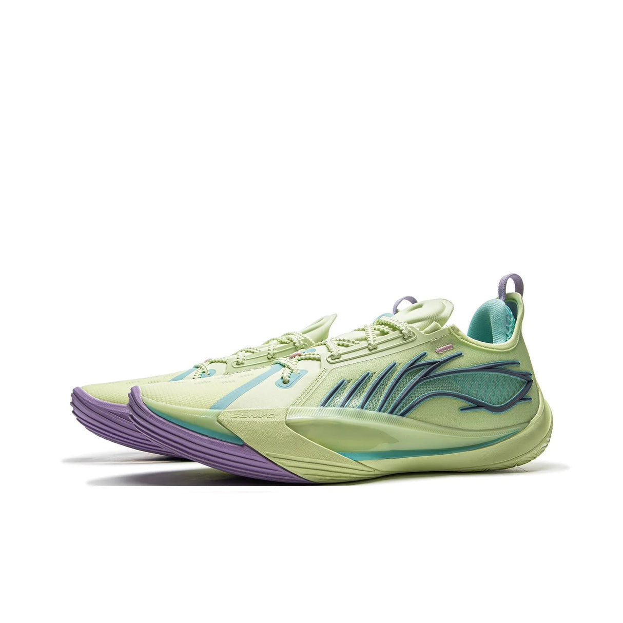 Li-Ning Sonic 13 Elf Green shoes 45-degree full view