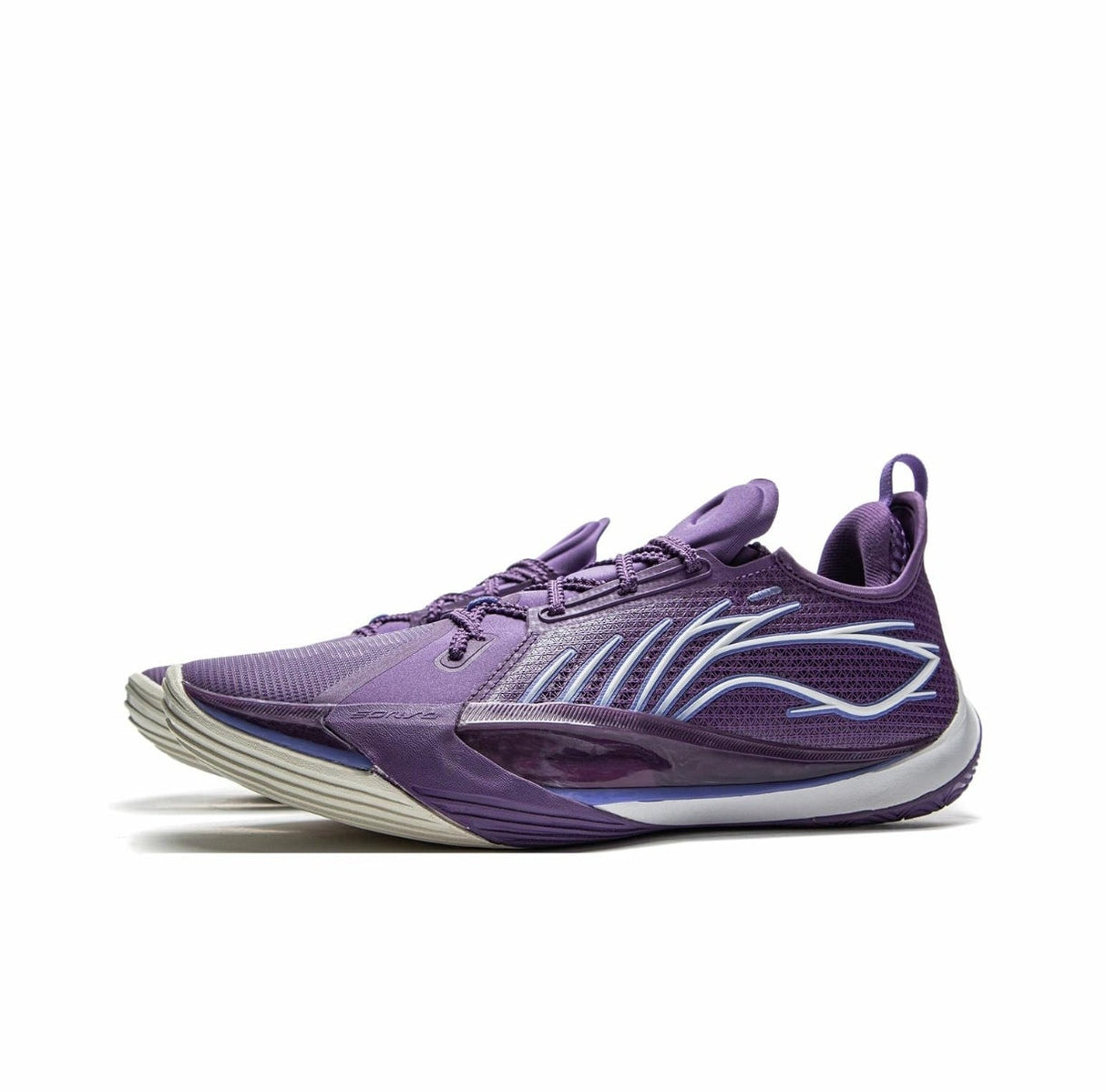 Li-Ning Sonic 13 Mineral Purple shoes 45-degree full view