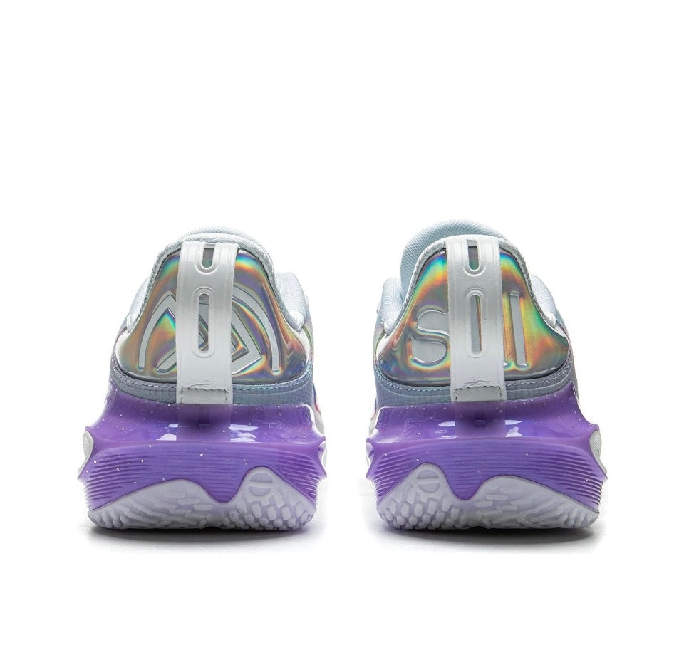 Li-Ning Speed 11 Blue Purple heel view showing shoe structure