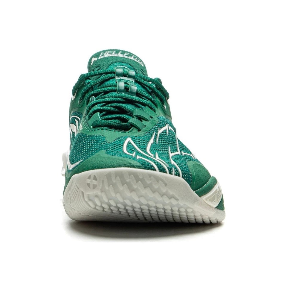 Close-up of Li-Ning Speed 11 Green toe box design