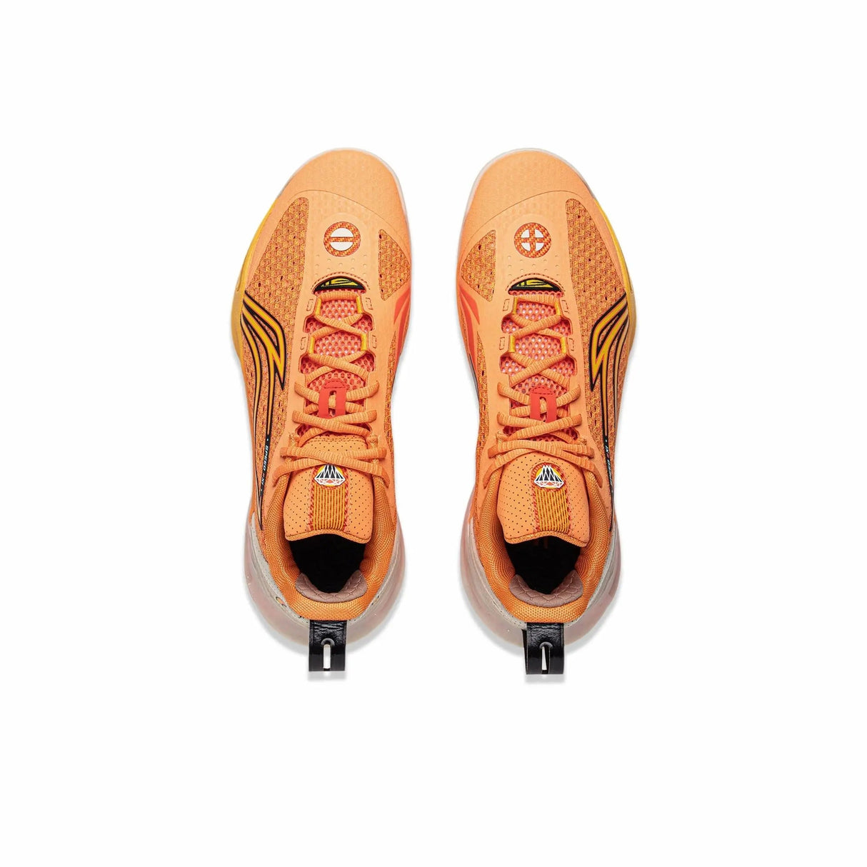 Top-down view of Li-Ning Speed 11 Orange basketball shoes
