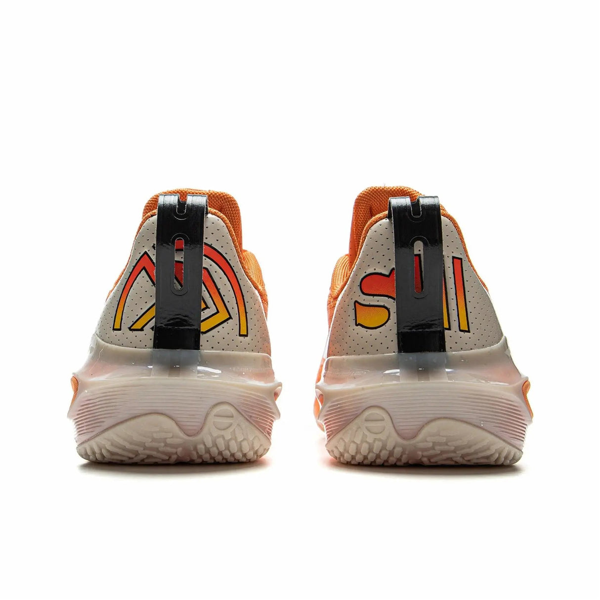 Li-Ning Speed 11 Orange heel view showing shoe structure