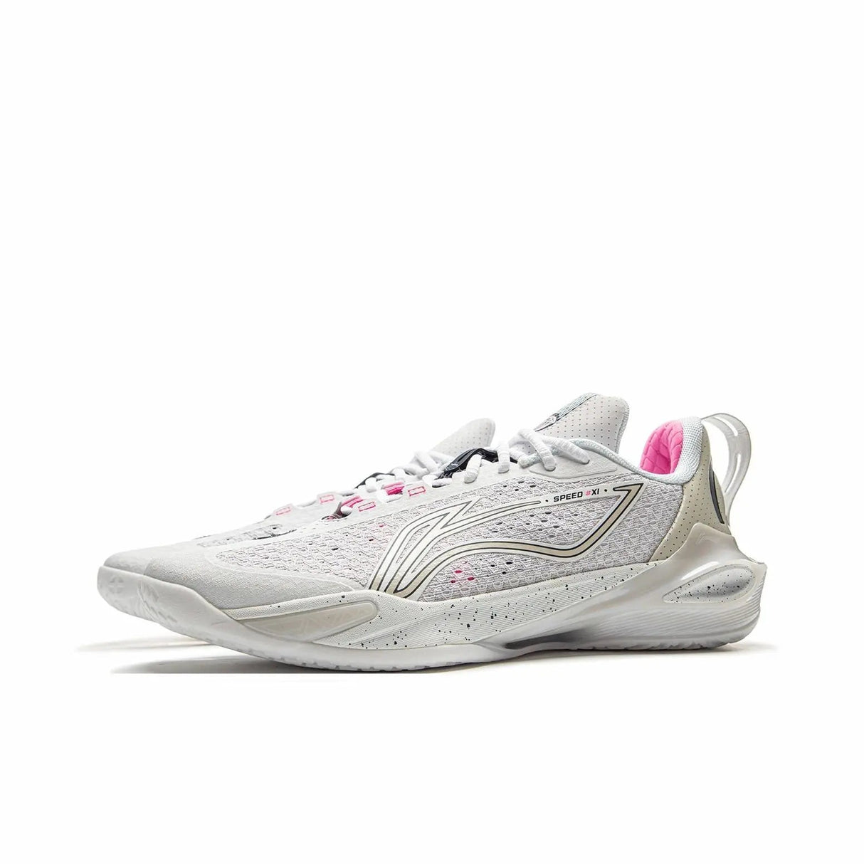 Li-Ning Speed 11 White sneakers side angle showcasing design