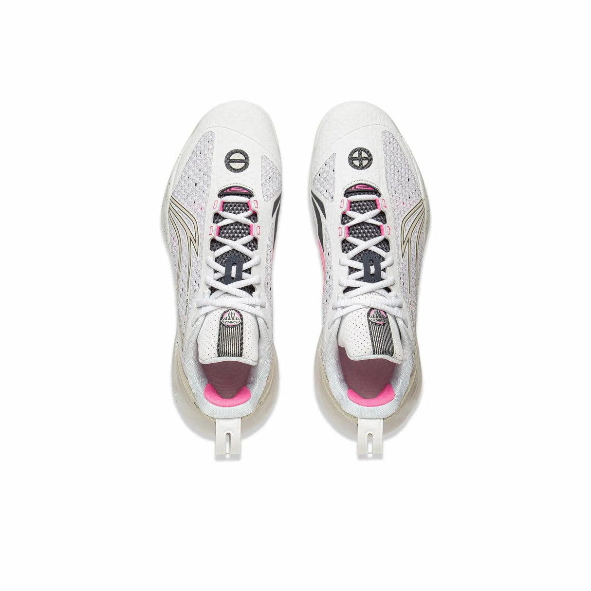 Top-down view of Li-Ning Speed 11 White basketball shoes