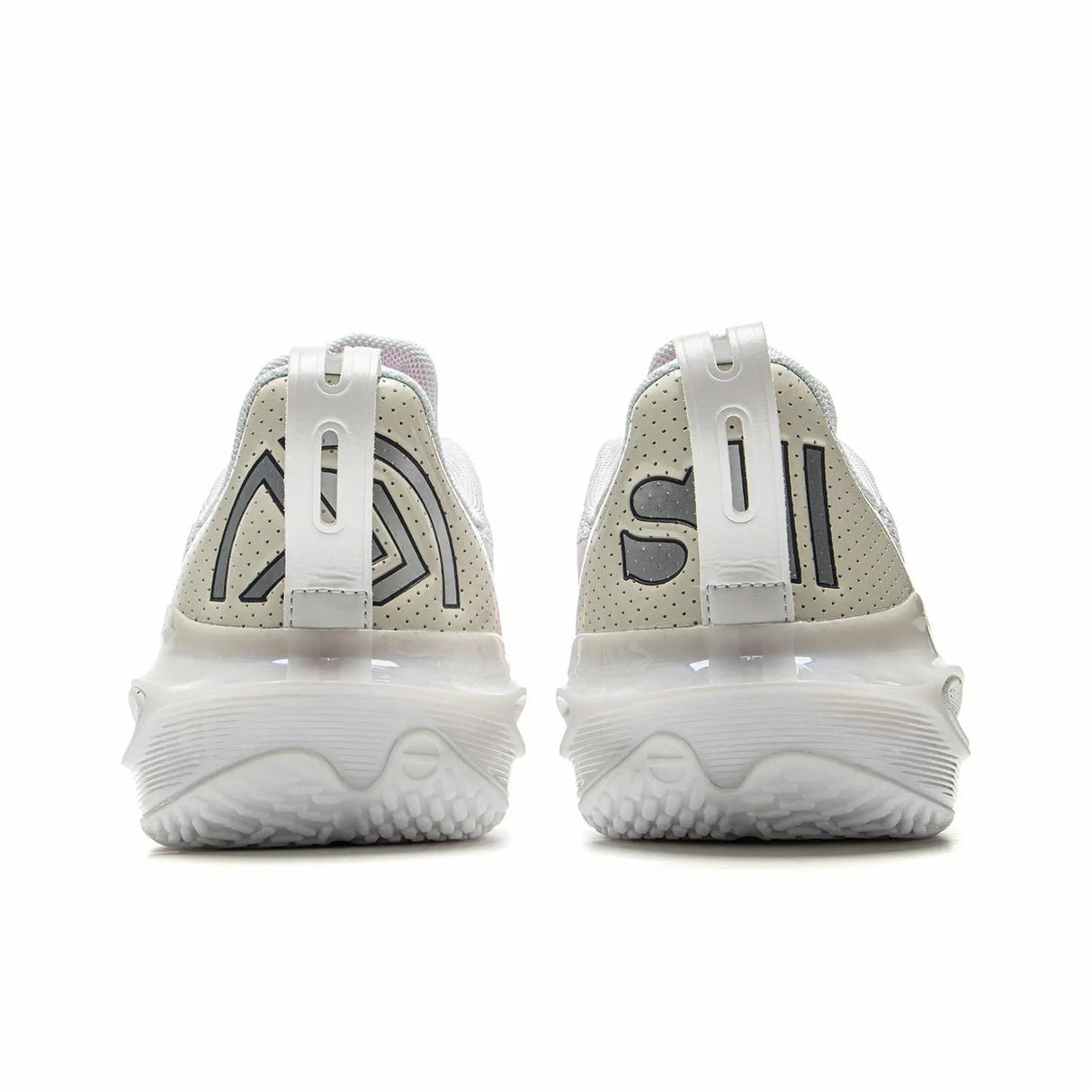 Li-Ning Speed 11 White heel view showing shoe structure