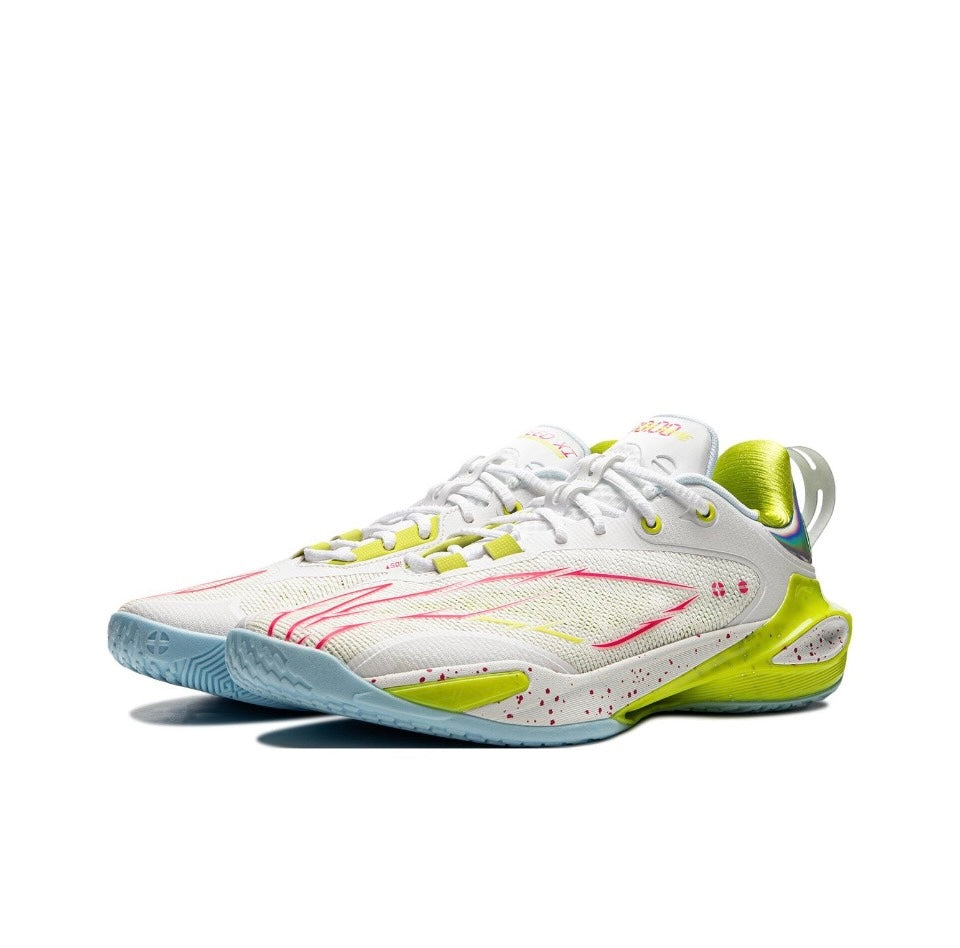 Li-Ning Speed 11 White Green shoes 45-degree full view