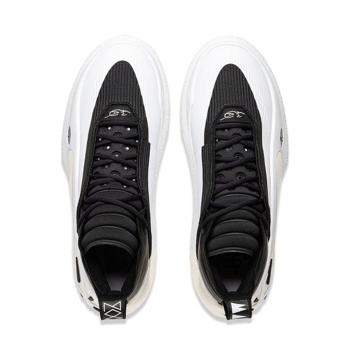 Top-down view of Way of Wade 11 White Hot basketball shoes